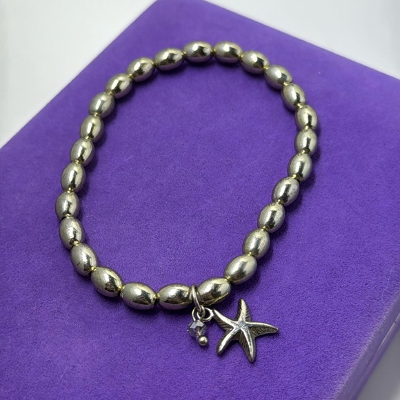 💛 Starfish Crystal Stretch Bracelet - Picture 1 of 1